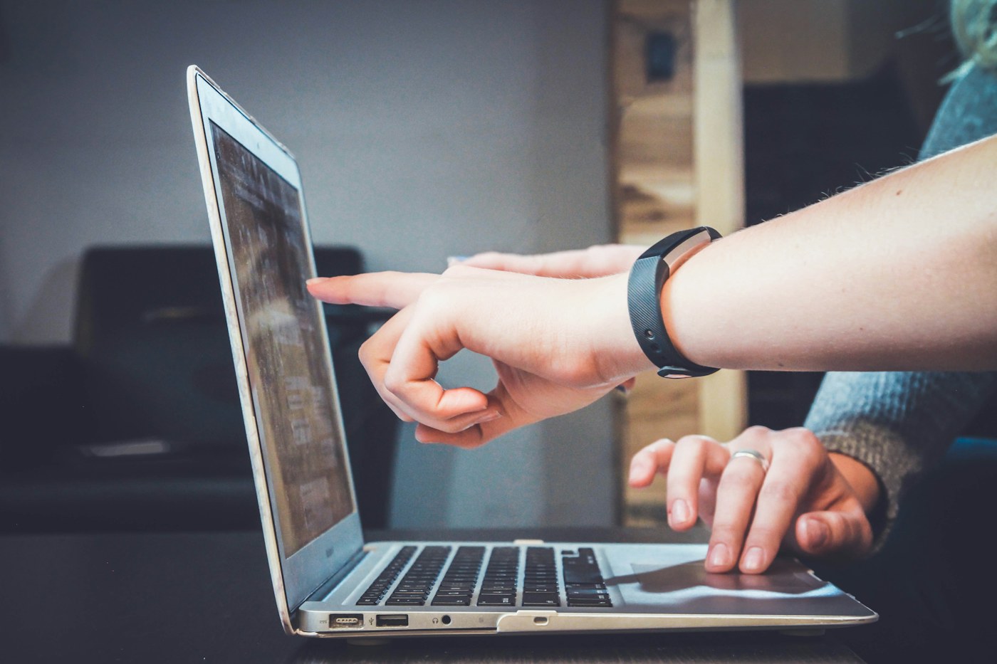 A consumer reviewing privacy settings on a laptop